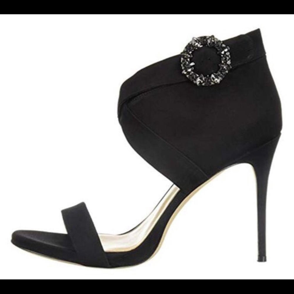 Black Vince Camuto Stiletto Black Jeweled Buckle - Picture 4 of 5